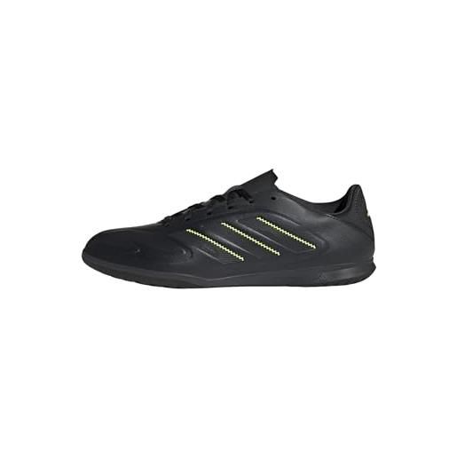 adidas unisex - adulto copa pure iii club indoor football boots, core black/dgh solid grey/lucid lemon, 40 eu