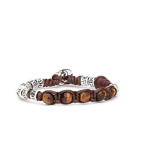 Bracciale tamashii originale tibetano pietra Quarzo rosa 900-33