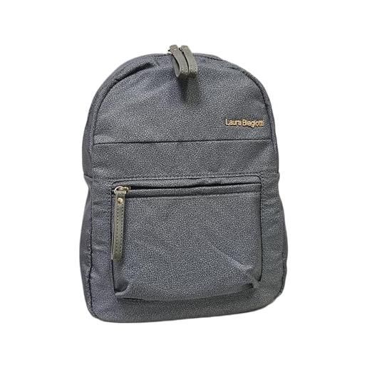 Laura Biagiotti borsa donna zaino con manico borsa/zaino in nylon impermeabile stampato dimensioni: 33 x 26 x 13 cm. Art. Lb 22w-101-9 linea lord (terra)