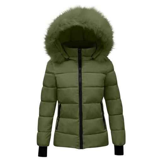 Generico cappotto donna invernale caldo ispessito piumino lungo donna invernale giacca imbottita in cotone cappotti pile impermeabile giacca donna outdoor parka antivento jacket offerte