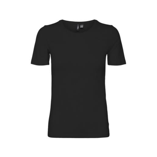 Vero Moda vmchloe ls short t-shirt noos m/l costina nero donna