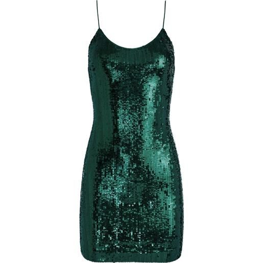 alice + olivia abito con paillettes nelle - verde