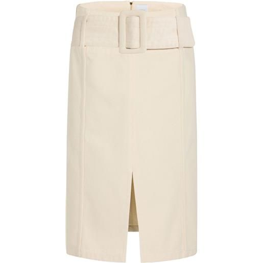 Patou abito midi denim con cintura - toni neutri