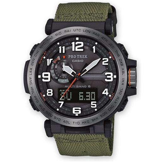 Pro Trek orologio casio Pro Trek prw-6600yb-3er radiocontrollato canvas verde