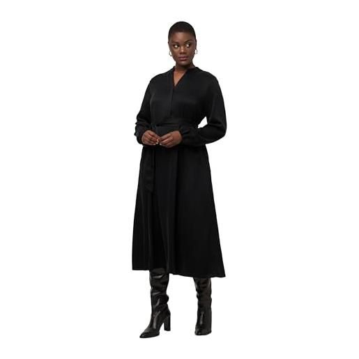 Ulla Popken abito cupro vestiti, nero, 64-66 donna