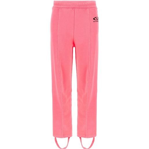 VETEMENTS pantaloni sportivi oval logo - rosa