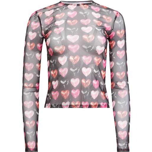 Fleur Du Mal top heartbreaker - nero
