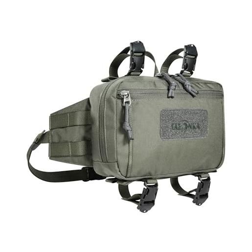 Tatonka marsupio hip & bar pouch bc - grande marsupio con scomparto con cerniera, possibilità di fissaggio molle per tasche aggiuntive, attaccabile al manubrio della bicicletta, 5 litri, grigio pietra