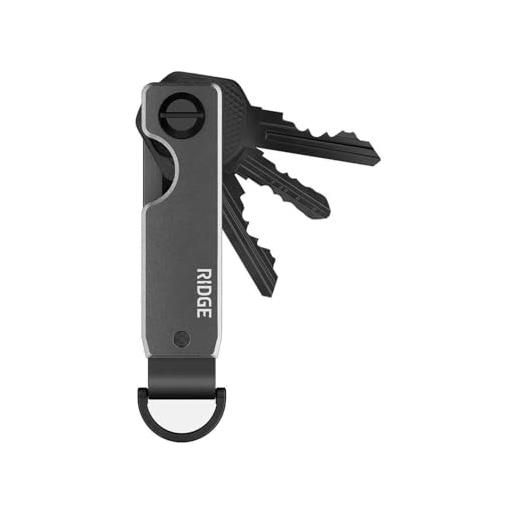 The Ridge portachiavi compatto in metallo | minimalista innovativo per 2-6 chiavi - custodia in canna di fucile, 8 cm