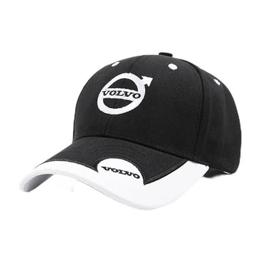 XWSBUDE auto berretto da baseball, per volvo cappellino racer cappellino visiera regolabile unisex baseball cap, b