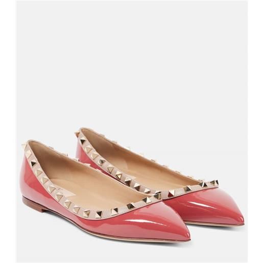 Valentino Garavani ballerine rockstud in vernice