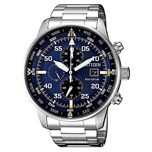 Citizen orologio cronografo eco-drive uomo con cinturino in stainless steel ca0690-88l