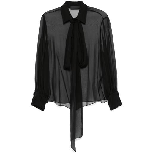 Valentino Garavani camicia con dettaglio foulard - nero