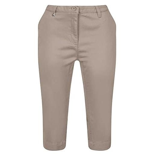 Regatta mayaan capri pantaloni capri da donna in cotone. Caratterizzato da tessuto coolweave. Adatto per camminare. 