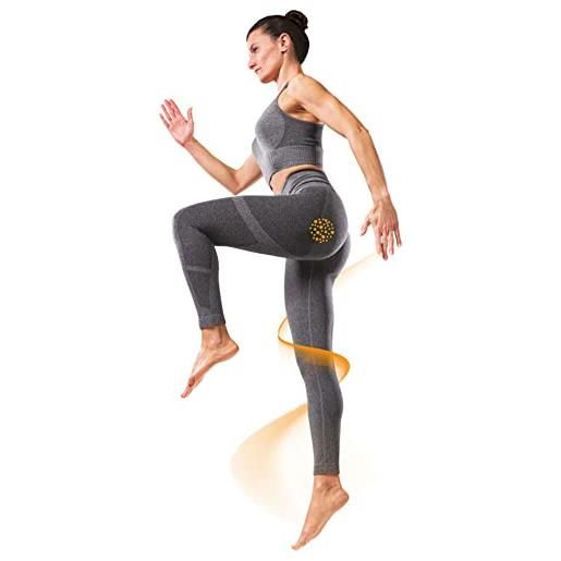 Guam leggings power fit taglia s-m 42-44 novità fibramar anticellulite grigio melange