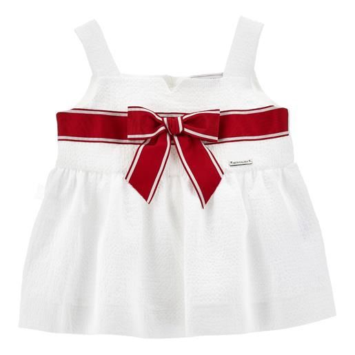 Monnalisa top seersucker con maxi fiocco