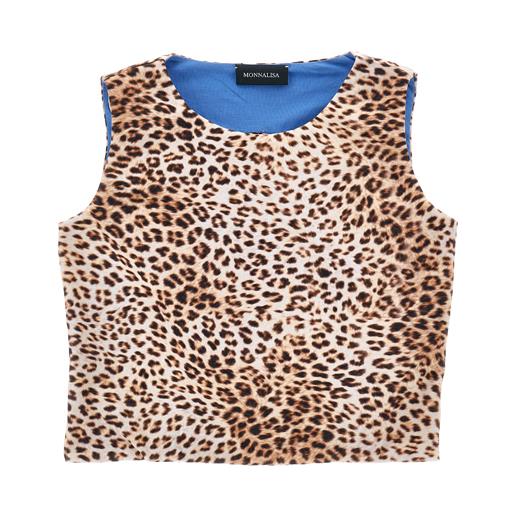 Monnalisa canotta con cut out animalier