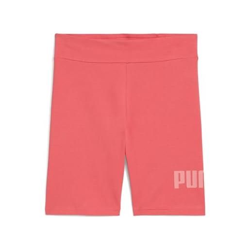 PUMA ess 2 color no. 1 logo​ short leggings g, pantaloni tuta donna bambina, peach frost, 