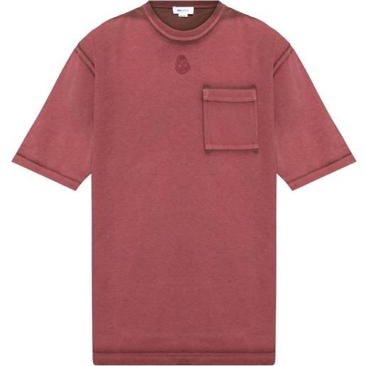 Alexander McQueen t-shirt con logo ricamato - rosso