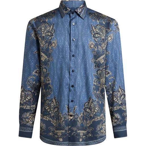 ETRO camicia con stampa - blu