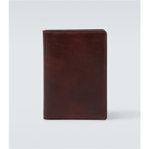 Brunello Cucinelli portafoglio in pelle con logo