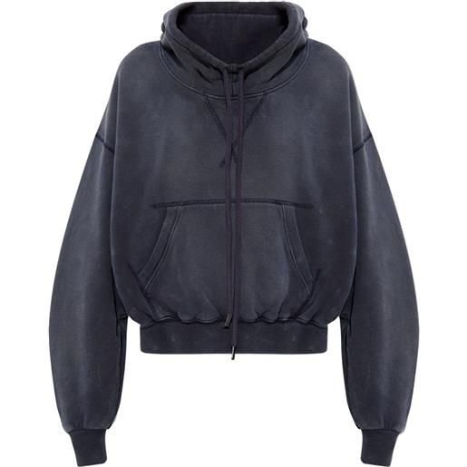 R13 felpa in cotone con cappuccio - blu