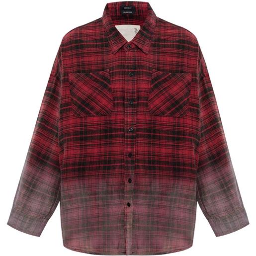 R13 camicia a quadri - rosso