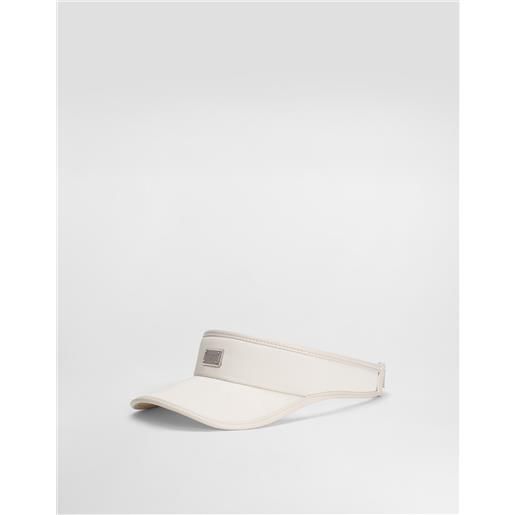 Dolce & Gabbana visiera in gabardina con logo