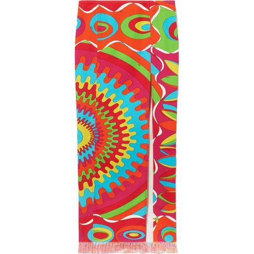 PUCCI gonna lunga con stampa - rosso