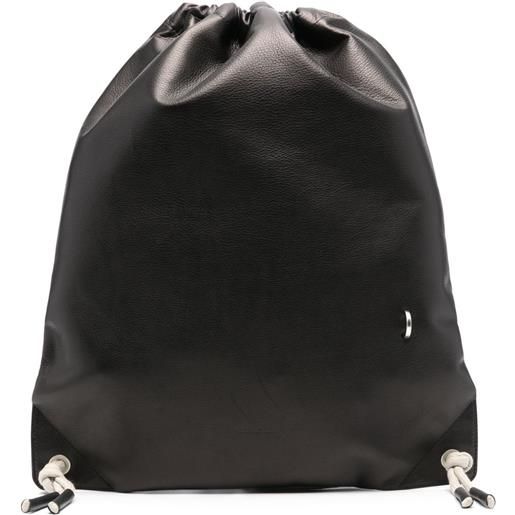 Rick Owens zaino in pelle - nero