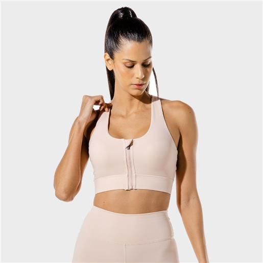SQUATWOLF reggiseno sportivo zip up peachy keen