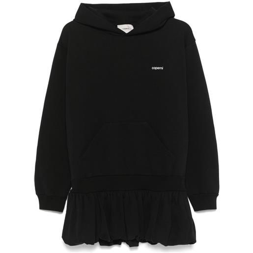 Coperni abito corto basque con logo - nero