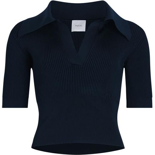 Patou polo in maglia - blu