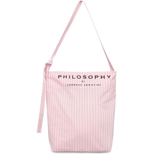 Philosophy Di Lorenzo Serafini borsa da spiaggia a righe - rosa