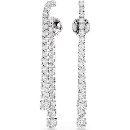 SWAROVSKI orecchini pendenti matrix, bianco, placcatura rodio 5709257