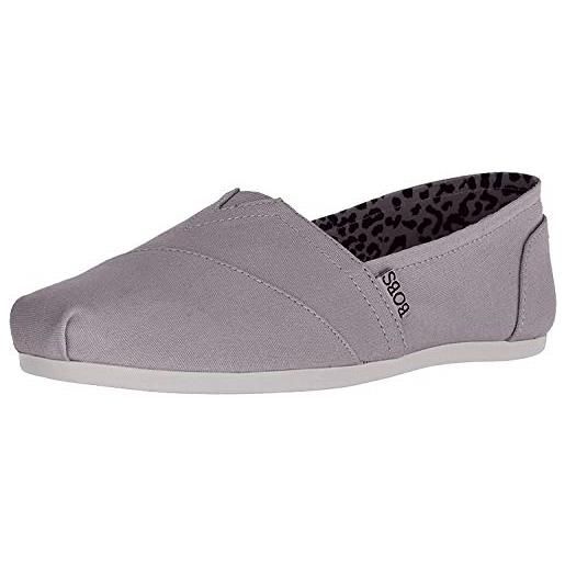 Skechers bobs plush peace & love, espadrillas donna, grey, 38 eu