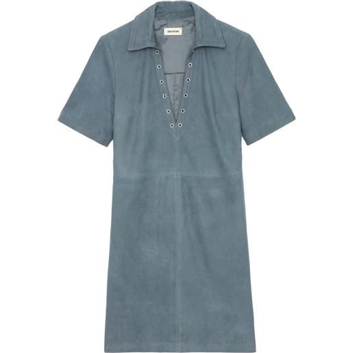 Zadig&Voltaire abito corto in pelle - blu
