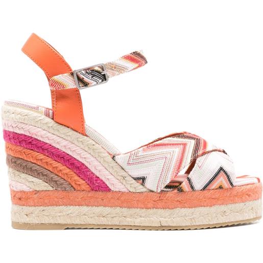 Missoni espadrilles con motivo a zigzag - arancione
