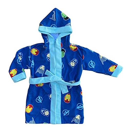 GENERICO accappatoio supereroi con cappuccio e cintura in microspugna 100% poliestere bambino - ave1850