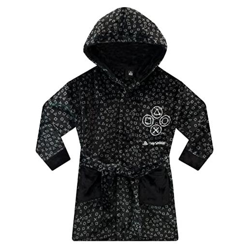 Play. Station ragazzi vestaglia da notte nero 5-6 anni