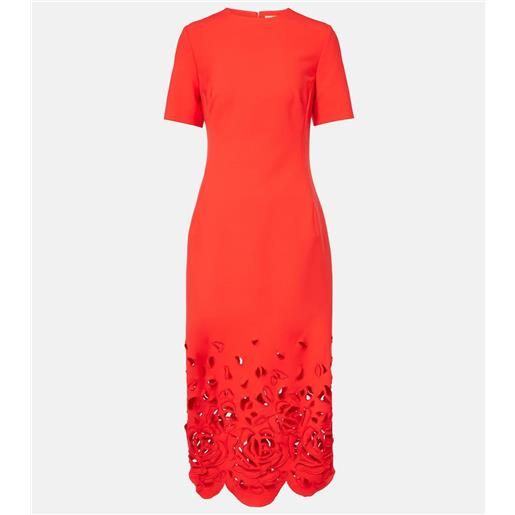 Oscar de la Renta abito midi in misto lana