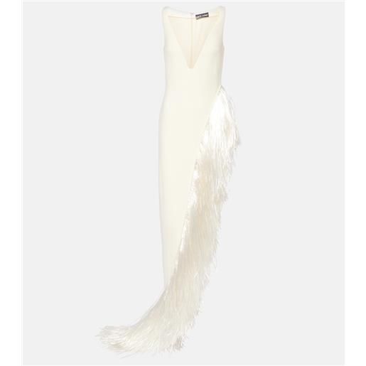 David Koma abito lungo asimmetrico in cady