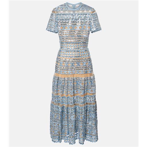 Elie Saab abito lungo in tulle con ricami