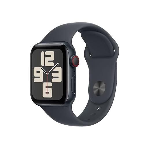 Apple watch se (2ª gen. ) gps + cellular 40 mm smartwatch con cassa in alluminio mezzanotte e cinturino sport mezzanotte - m/l. Tracker per il fitness e il sonno, app battito, rilevamento incidenti