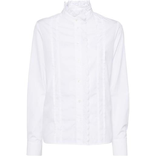 Maison Kitsuné blusa con ricamo - bianco
