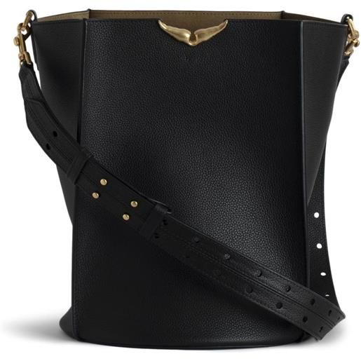 Zadig&Voltaire borsa a secchiello boderline xl - nero