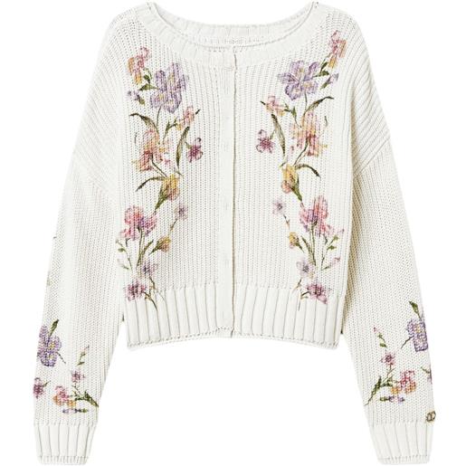 TWINSET cardigan a fiori - bianco