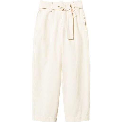 TWINSET pantaloni con cintura - bianco