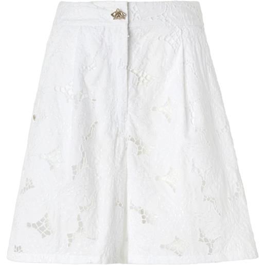 Genny shorts a fiori - bianco