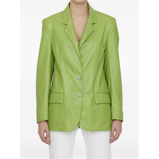 Salvatore Santoro blazer in pelle - verde